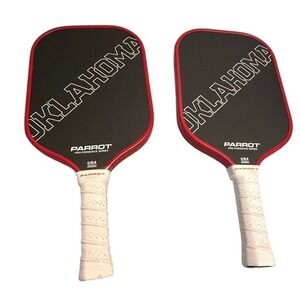 Parrot Pickleball Paddles Set of 2 Oklahoma‎ OU Red Black White NCAA